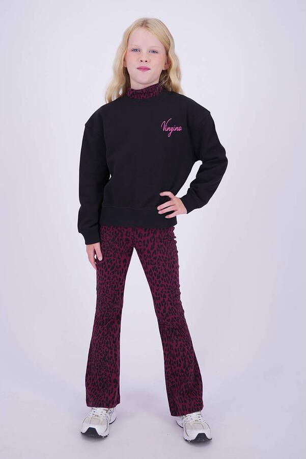 Vingino sweater met backprint zwart Backprint