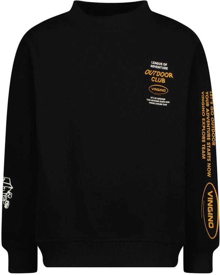 Vingino sweater met backprint zwart