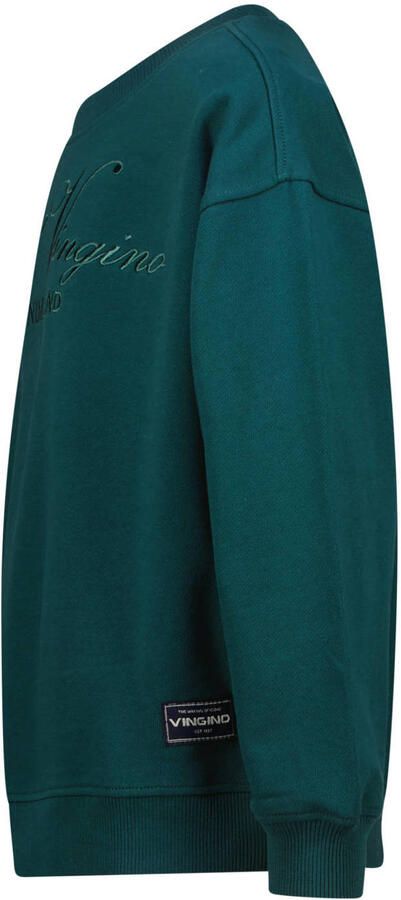 Vingino sweater met borduursels donkergroen - Foto 2