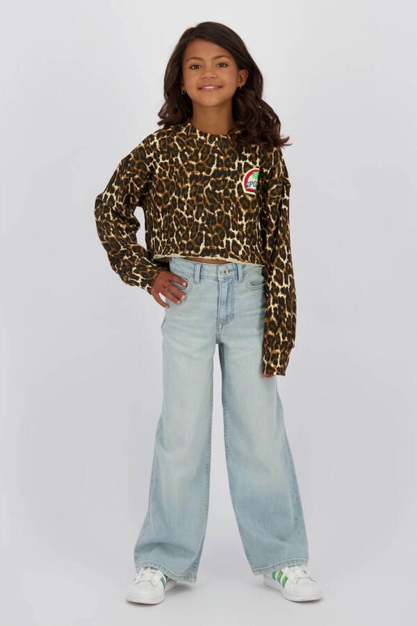 Vingino sweater met panterprint bruin