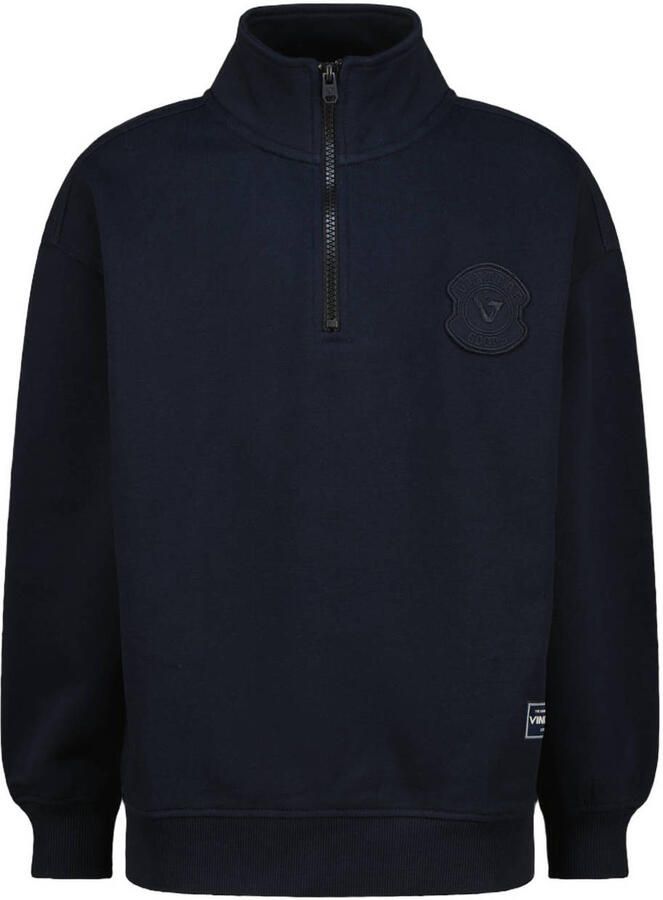 Vingino sweater met patches donkerblauw