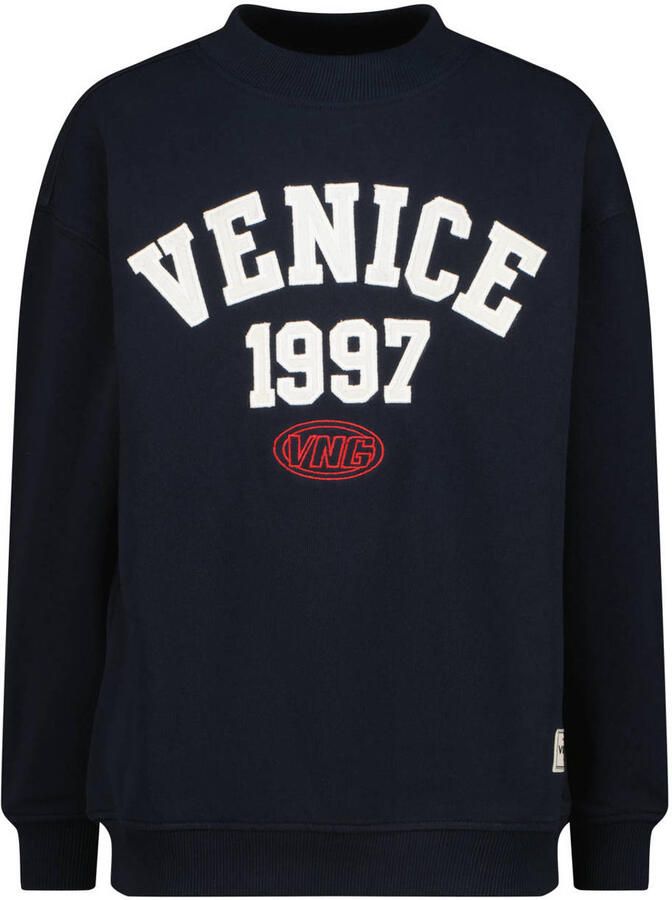 Vingino sweater met print donkerblauw