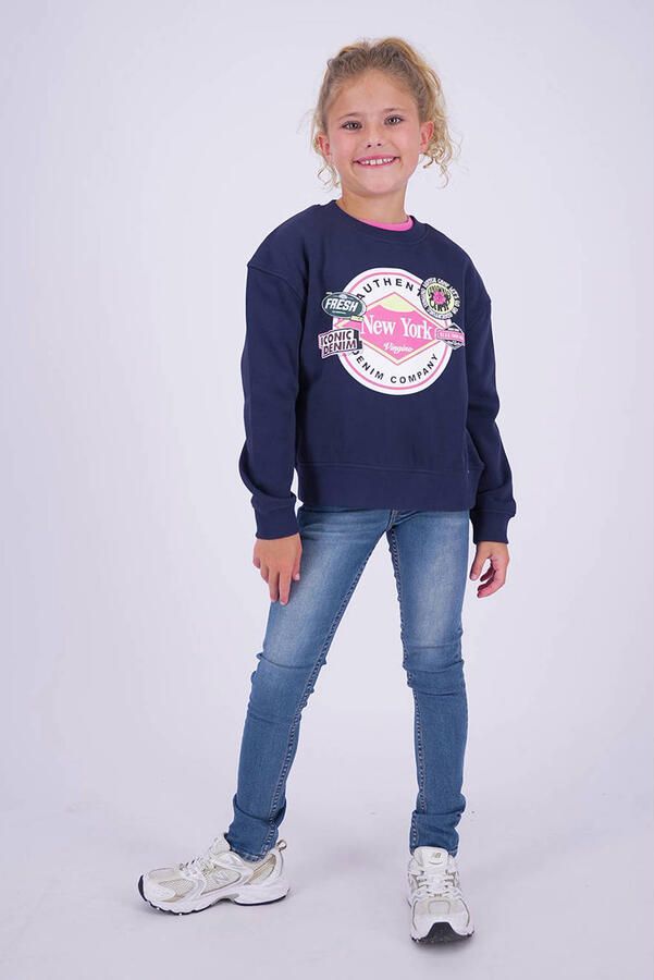 Vingino sweater met print donkerblauw