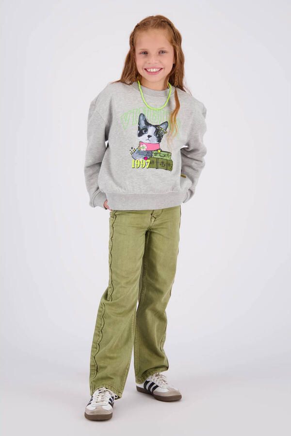 Vingino sweater met print grijs
