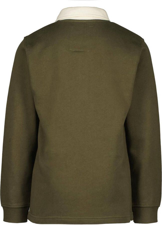 VINGINO sweater Neason armygroen offwhite Meerkleurig 104