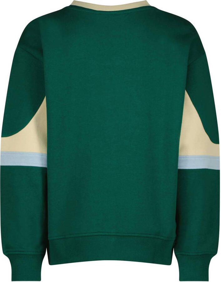 VINGINO sweater Noan donkergroen beige Meerkleurig 152