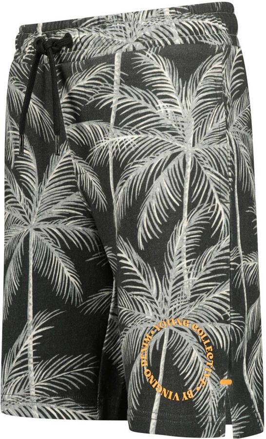 VINGINO sweatshort met all over print grijsblauw lichtgrijs Korte broek 152