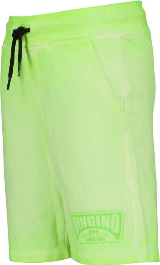 VINGINO sweatshort Rames met logo neongeel Korte broek Jongens Katoen Logo 164 - Foto 3
