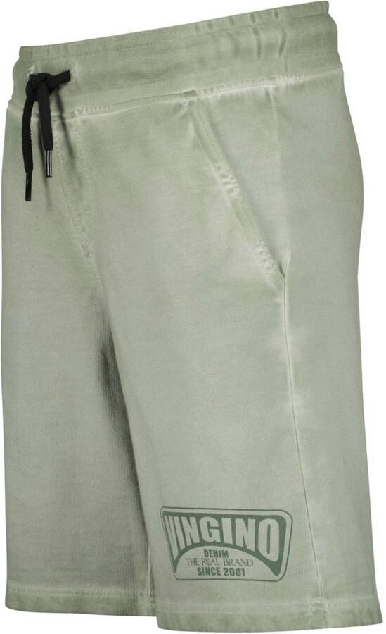 VINGINO sweatshort Rames met logo olijfgroen Korte broek Jongens Katoen 152 - Foto 3