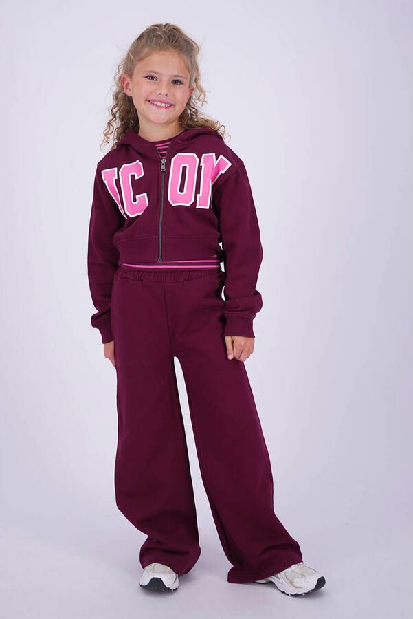 Vingino sweatvest met print donkerrood