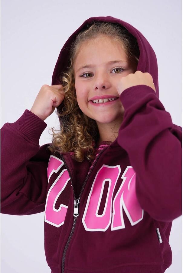 Vingino sweatvest met print donkerrood - Foto 2