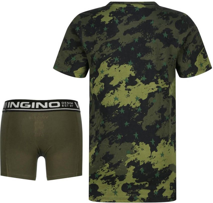 Vingino T-shirt + boxershort groen - Foto 2