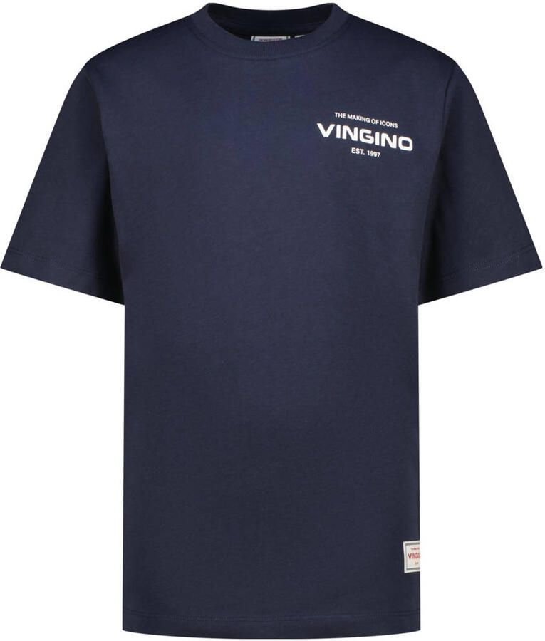 Vingino T-shirt met backprint donkerblauw