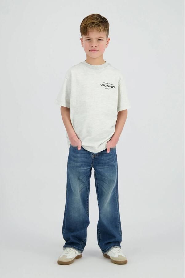 VINGINO Jongens Polo's & T-shirts Basic Oversized Lichtgrijs - Foto 5
