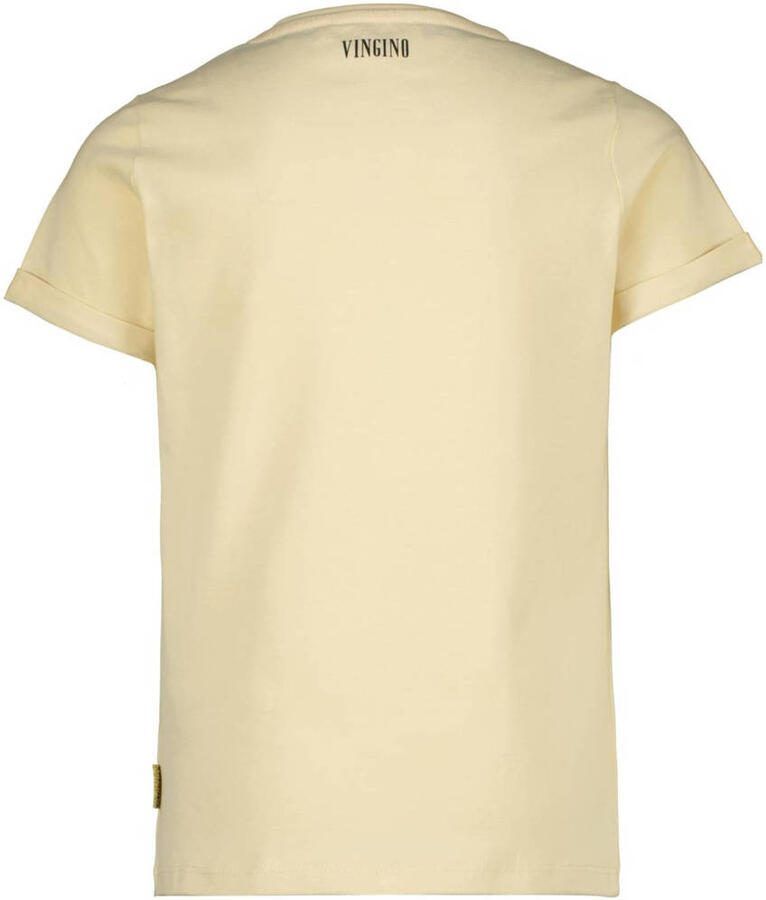 VINGINO T-shirt Hiema met printopdruk ecru Meisjes Stretchkatoen Ronde hals 104