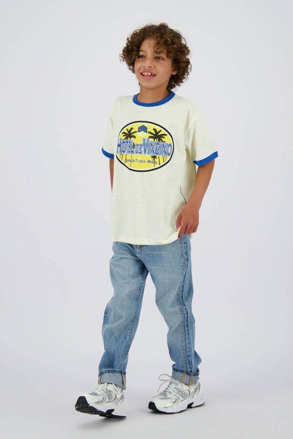 Vingino T-shirt lichtgeel blauw