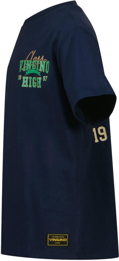 Vingino T-shirt met backprint donkerblauw - Foto 2
