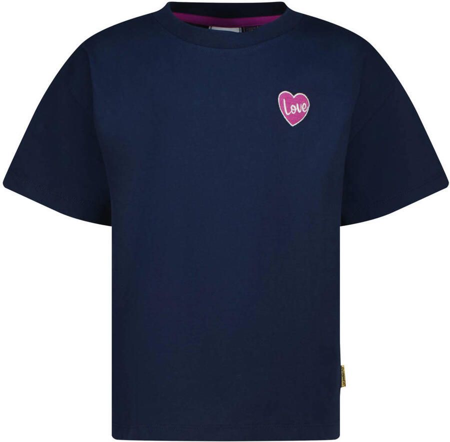 Vingino T-shirt met backprint donkerblauw