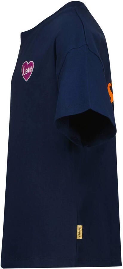 Vingino T-shirt met backprint donkerblauw - Foto 2