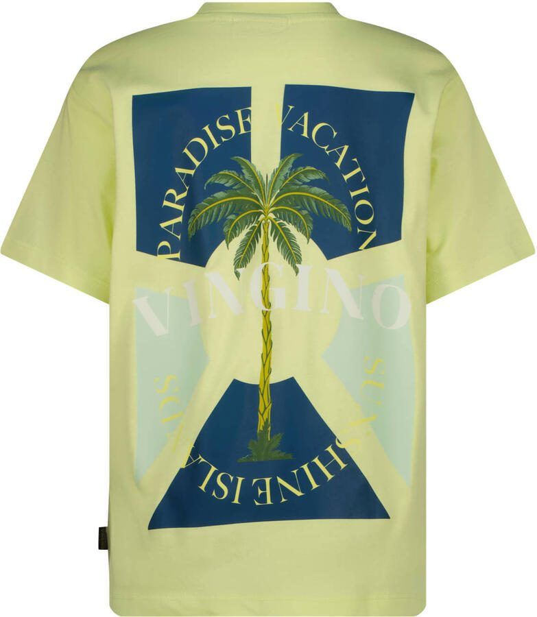 Vingino T-shirt met backprint geel - Foto 2