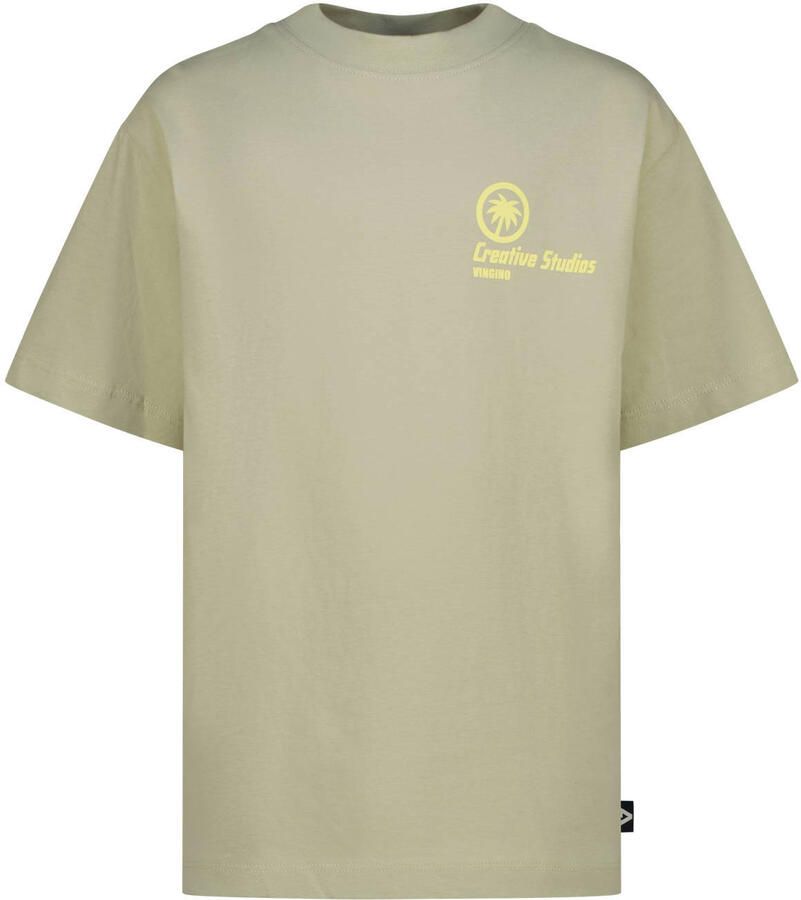 Vingino T-shirt met backprint groen