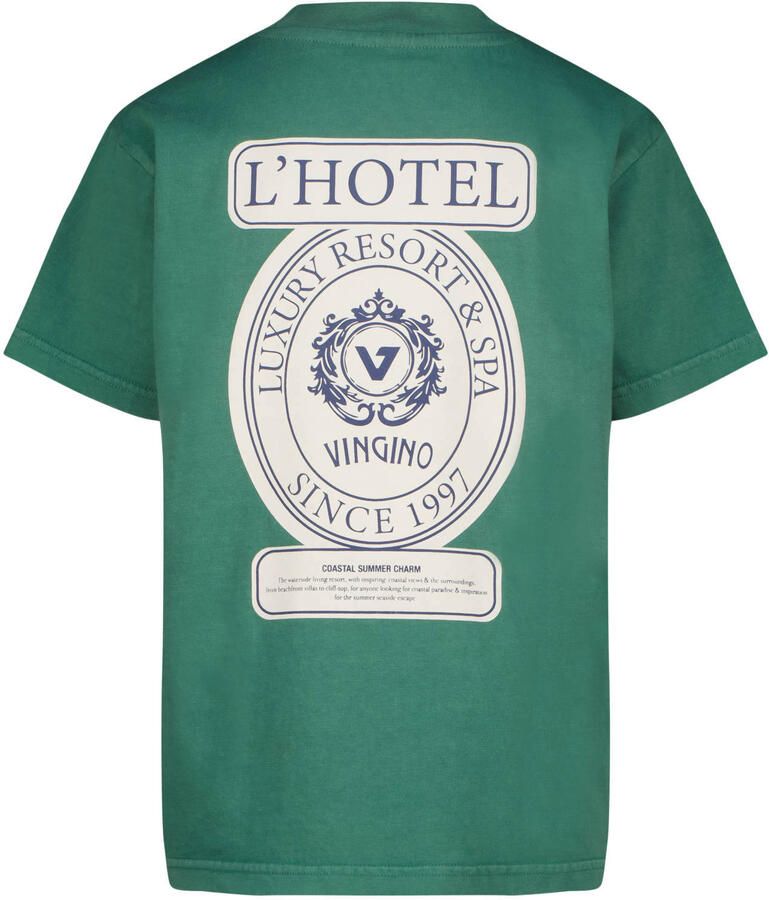 Vingino T-shirt met backprint groen - Foto 2