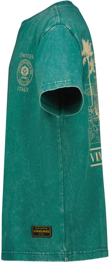 Vingino T-shirt met backprint groen - Foto 2