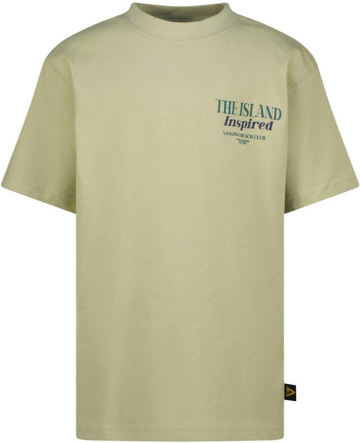 Vingino T-shirt met backprint lichtgroen