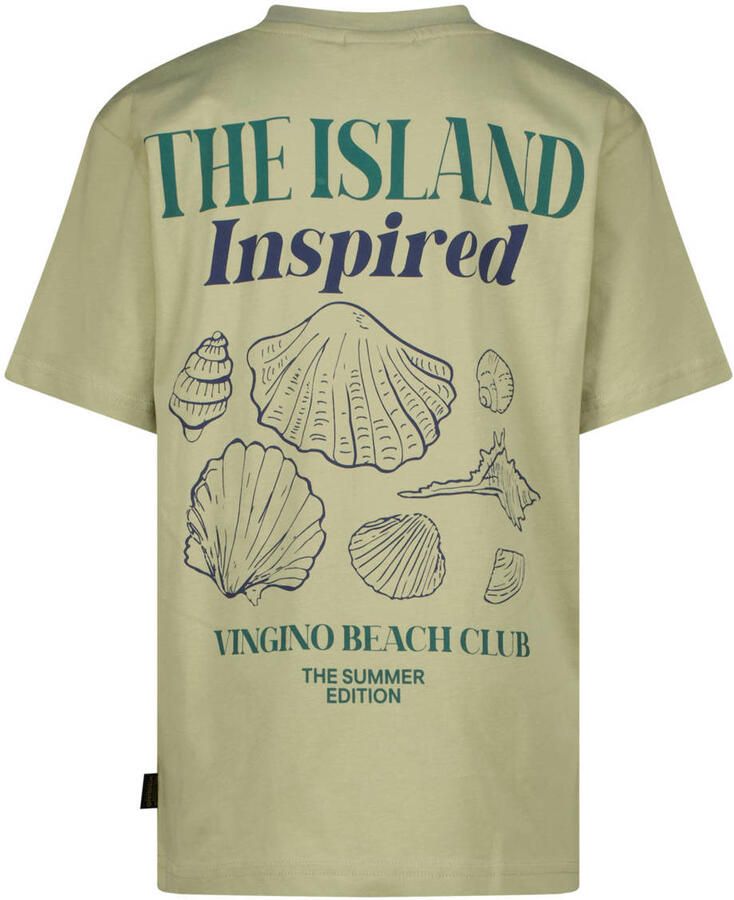 Vingino T-shirt met backprint lichtgroen - Foto 2