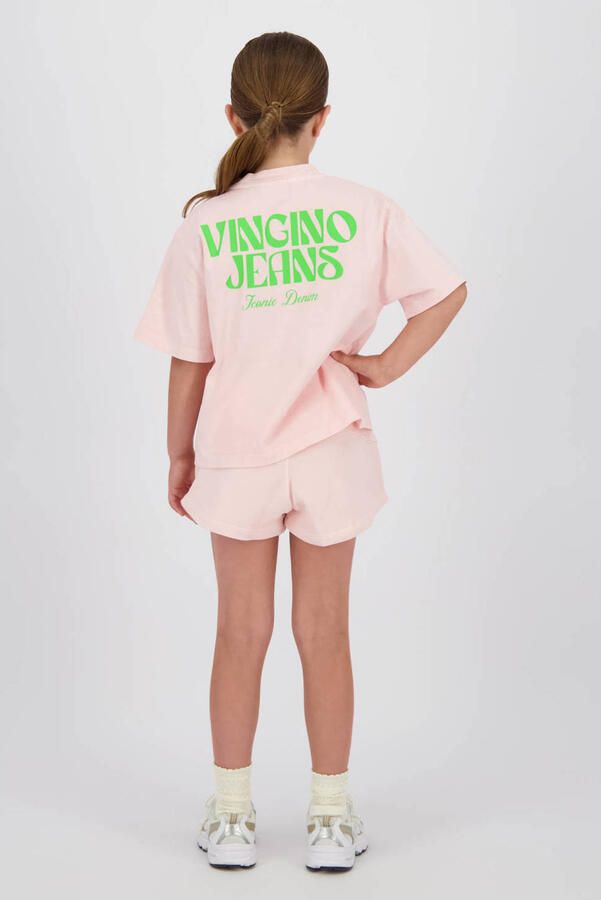Vingino T-shirt met backprint lichtroze - Foto 3