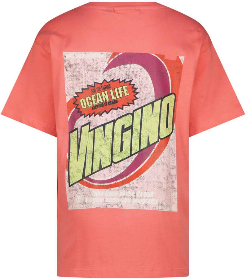 Vingino T-shirt met backprint oranje - Foto 2