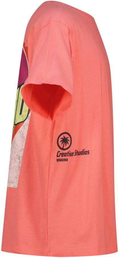 Vingino T-shirt met backprint oranje - Foto 3