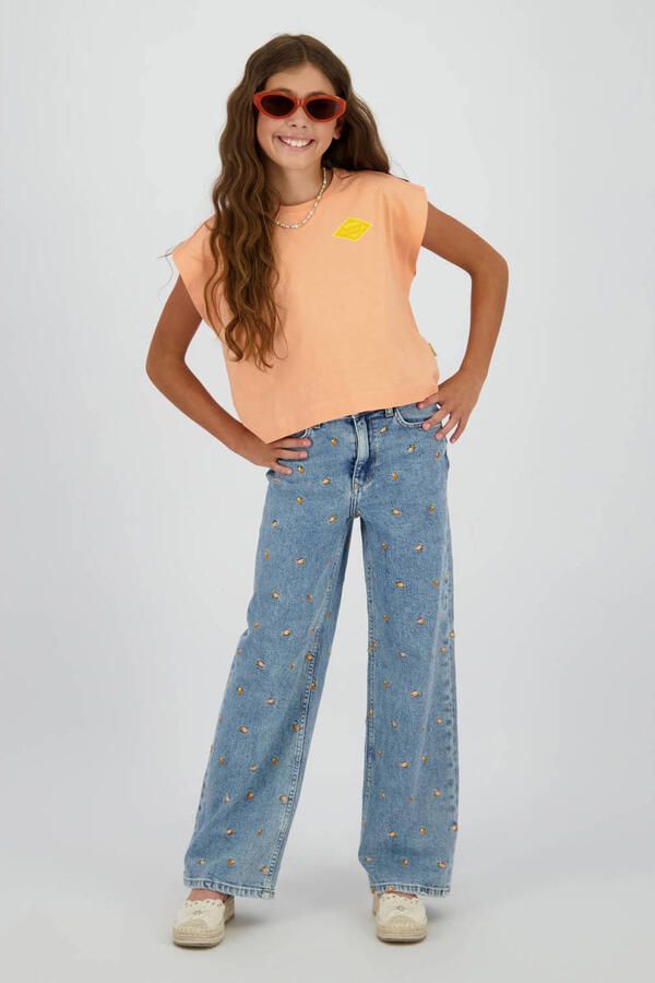 Vingino T-shirt met backprint oranje