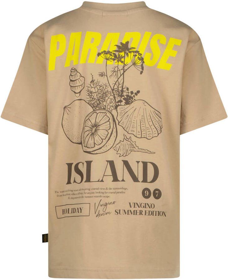 Vingino T-shirt met backprint zand - Foto 2