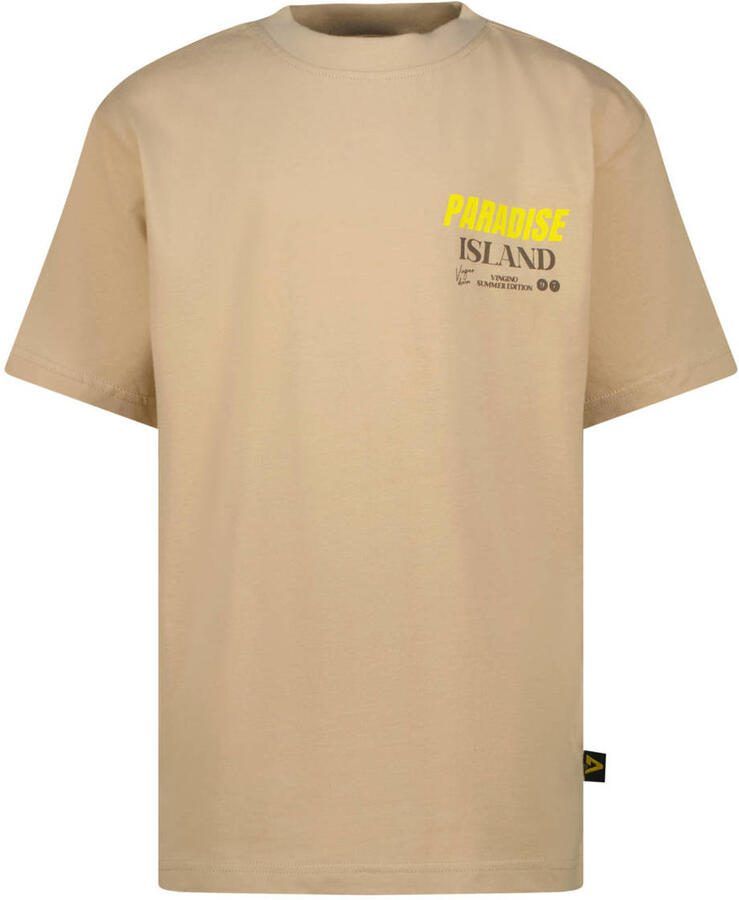Vingino T-shirt met backprint zand