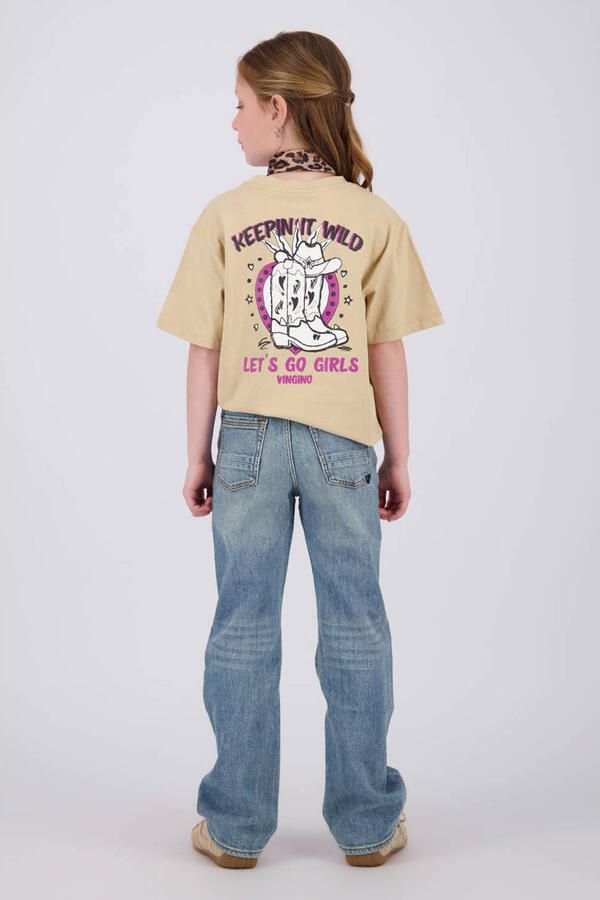 Vingino T-shirt met backprint zand - Foto 3