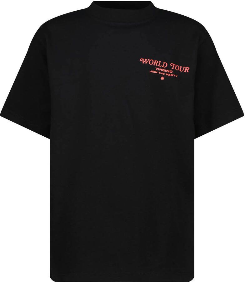 Vingino T-shirt met backprint zwart