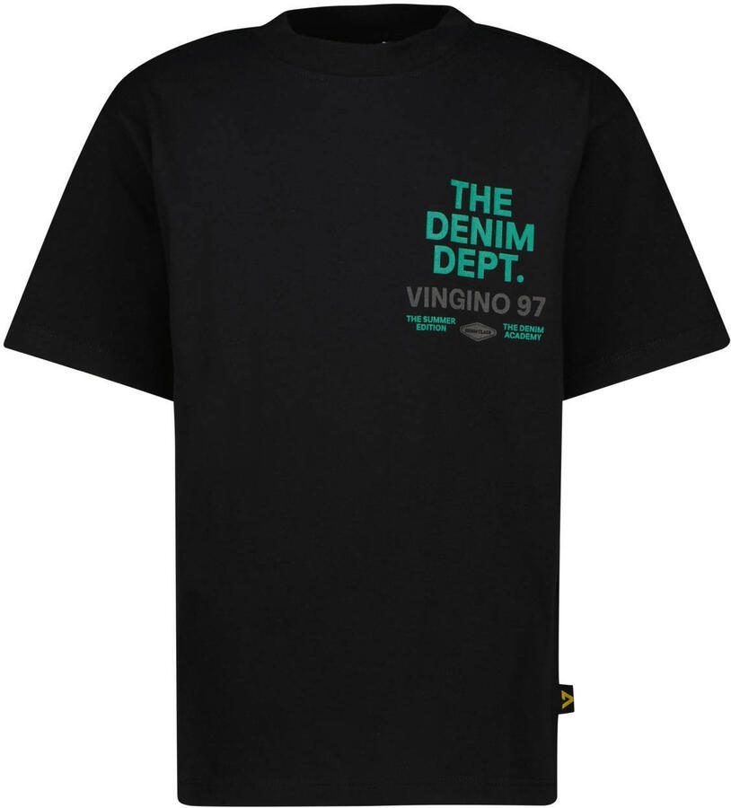 Vingino T-shirt met backprint zwart