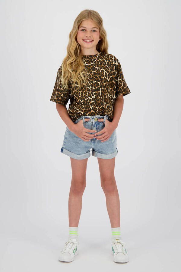 Vingino T-shirt met panterprint bruin