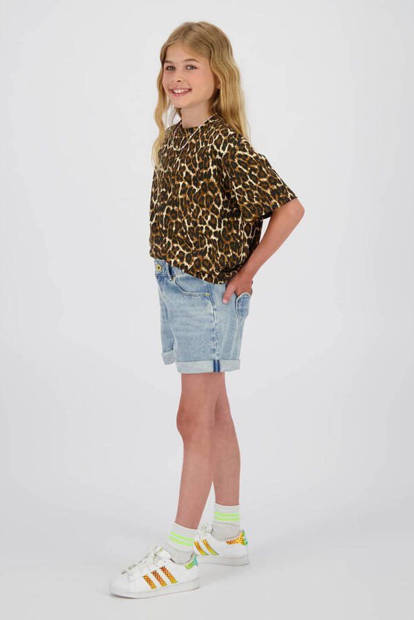 Vingino T-shirt met panterprint bruin - Foto 3