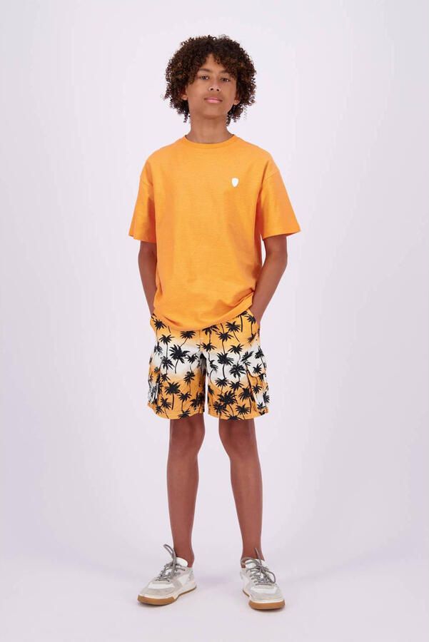 VINGINO T-shirt oranje Jongens Stretchkatoen Ronde hals Effen 128 - Foto 3