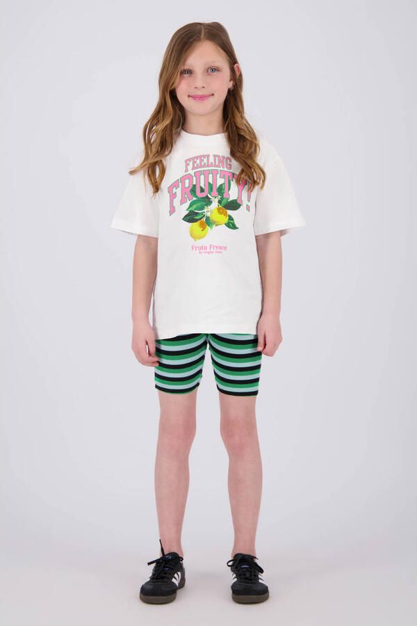 Vingino relaxed gestreepte bikershort groen