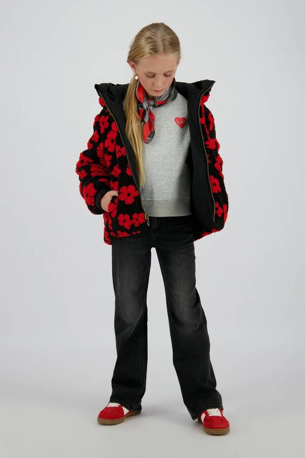 Vingino teddy reversible jas zwart