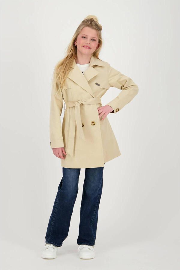 VINGINO trenchcoat zomer Tuva beige Jas Meisjes Katoen Reverskraag Effen 164