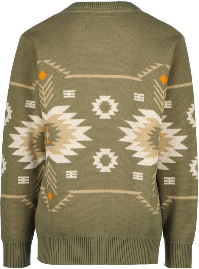 VINGINO trui Mario met all over print groen ecru Jongens Katoen Ronde hals 152 - Foto 1