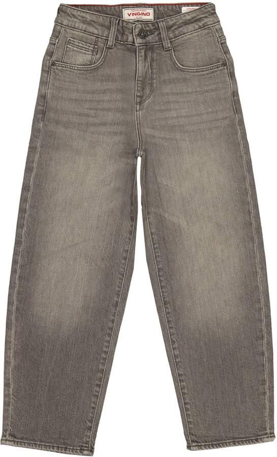 Vingino vintage baggy jeans dark grey Grijs Jongens Denim Effen