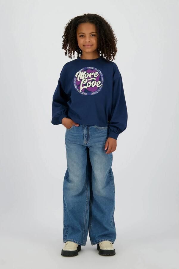 Vingino wide leg baggy jeans medium blue denim