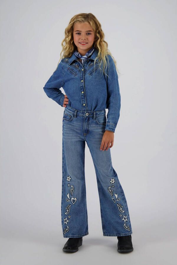 Vingino wide leg jeans light blue denim - Foto 5