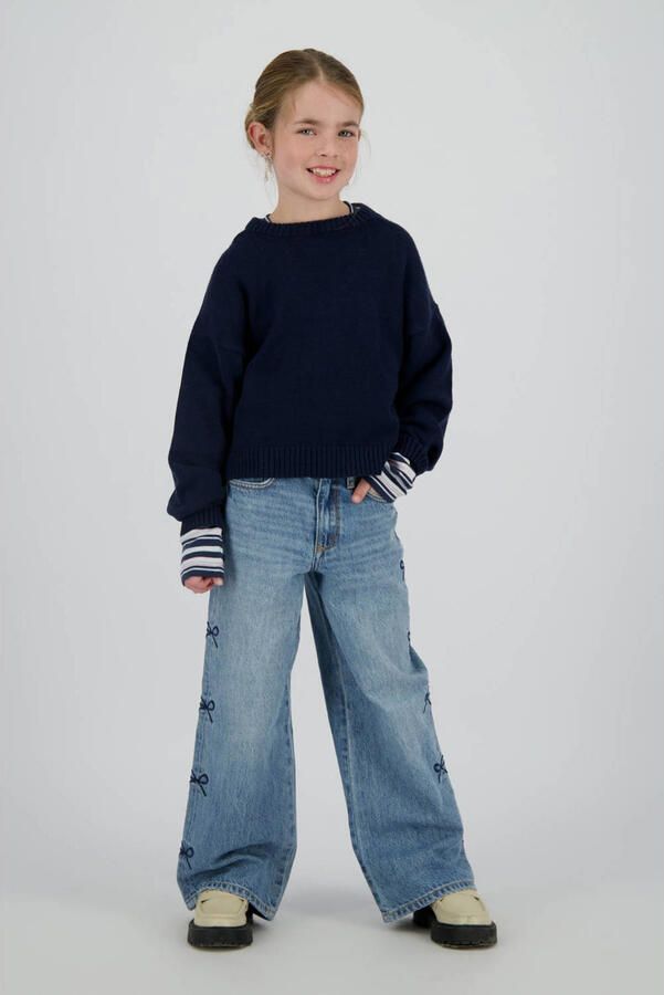 Vingino wide leg jeans medium blue denim