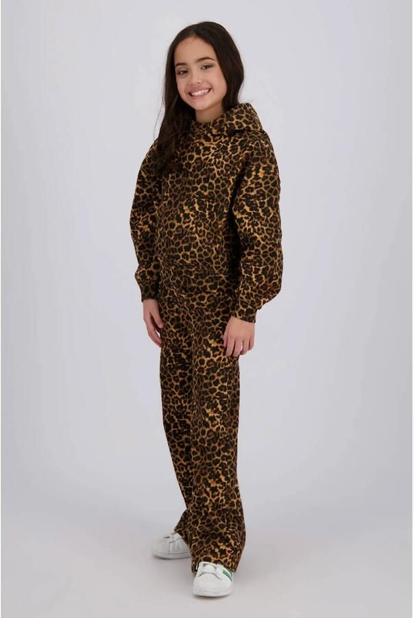 Vingino wide leg joggingbroek met panterprint bruin - Foto 2